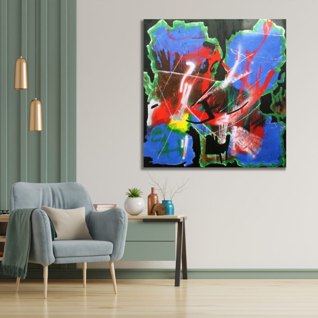 4 Blue Spots von AJ Weber Bild Malerei Kunst